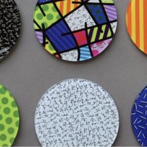 Invicta Multicolor Geometric Coasters Set